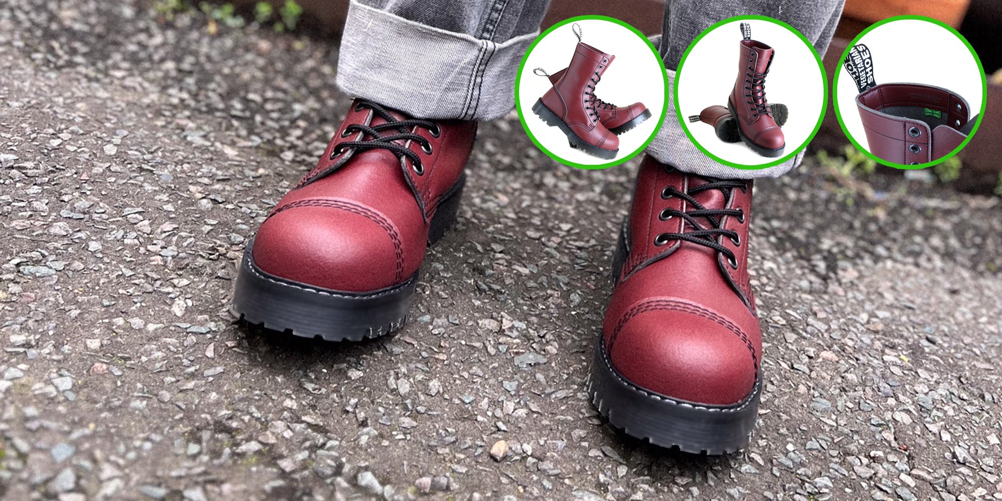 VST 10 EYE BOOT - CHERRY