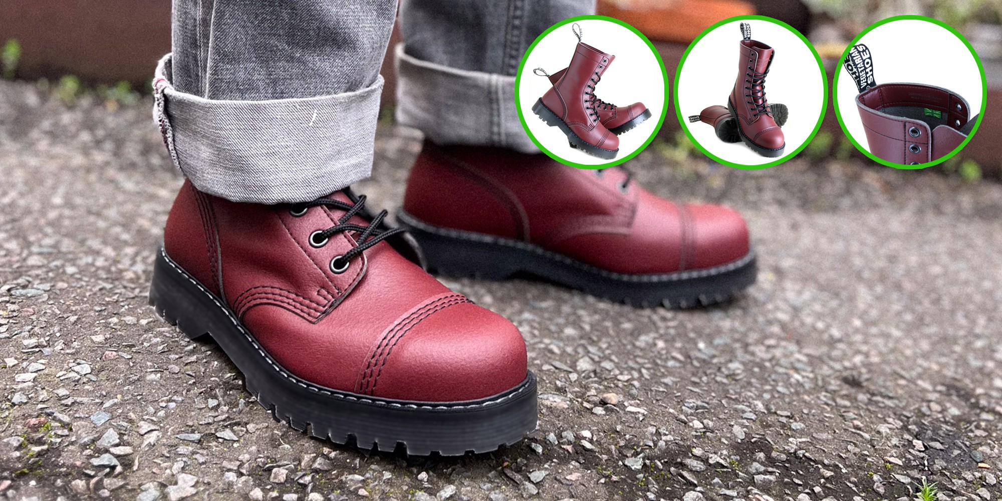 VST 10 EYE BOOT - CHERRY