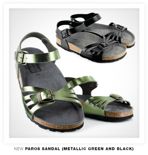 Paros Sandal Metallic Green